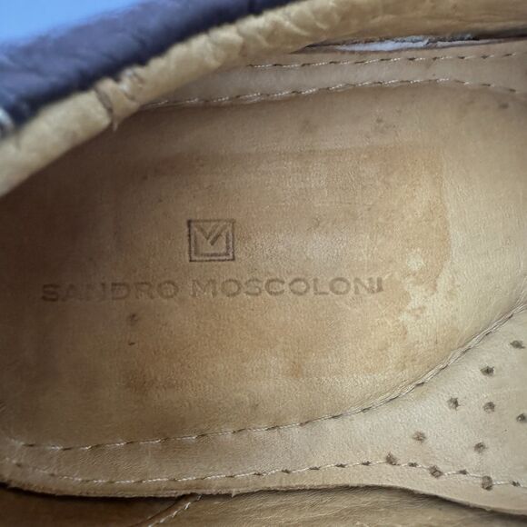 Sandro Moscolini Brown Pebble Distressed‎ Leather Loafer Shoes Men 10.5 D Casual main image 6
